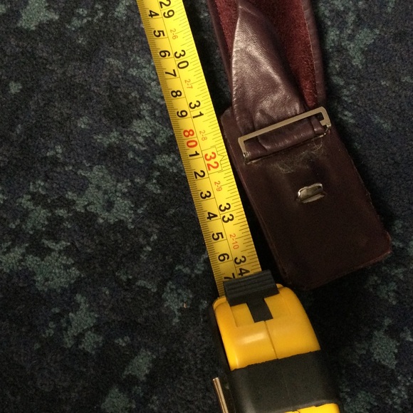Vintage Emmanuel Leather Suede Belt Made in Canada Burgundy Adjustable Small/Med - Picture 9 of 13